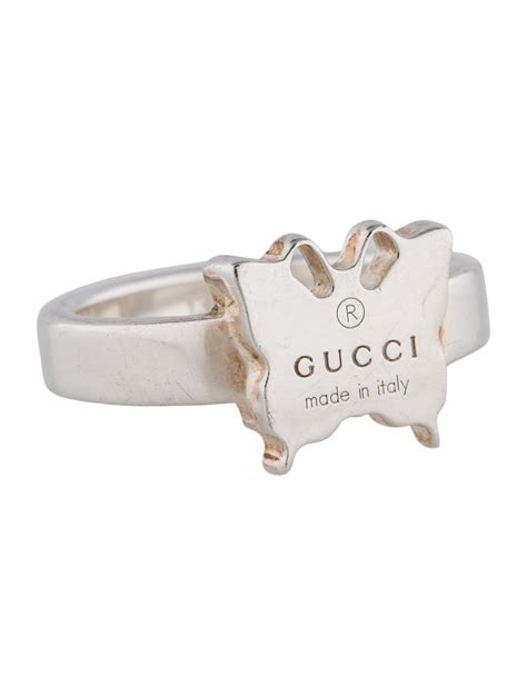 gucci snake ring mens|gucci sterling silver butterfly ring.